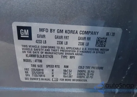 2020 Buick Encore Gx Fwd Essence z USA, uszkodzony, nr VIN KL4MMFSL5LB127426